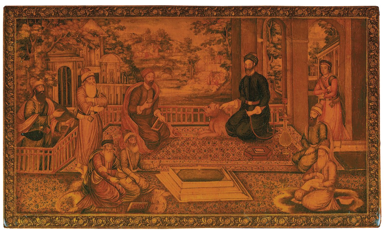 Pouzdro na zrcadlo Qajar, c.1840 od Najaf Ali
