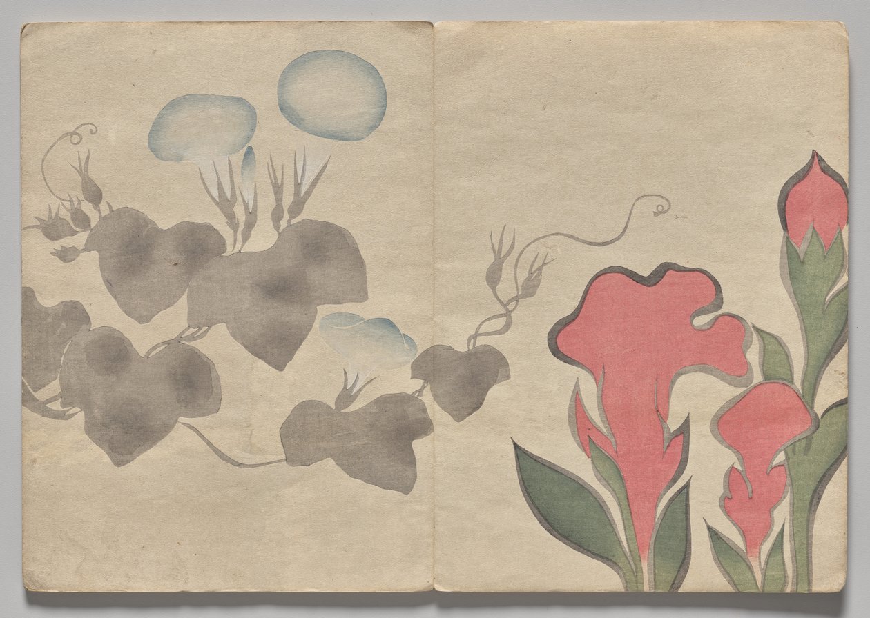 Scéna z The Kōrin Picture Book (svazek 1) od Nakamura Hochu