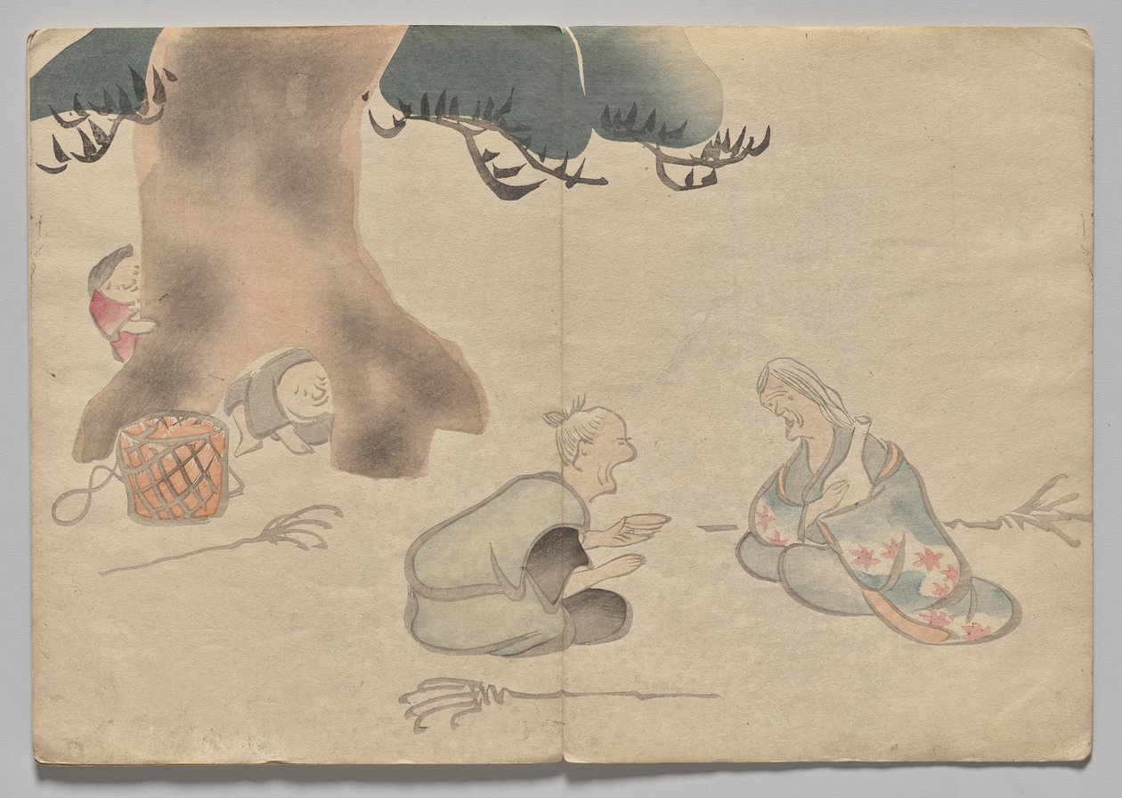 Scéna z The Kōrin Picture Book (svazek 1) od Nakamura Hochu