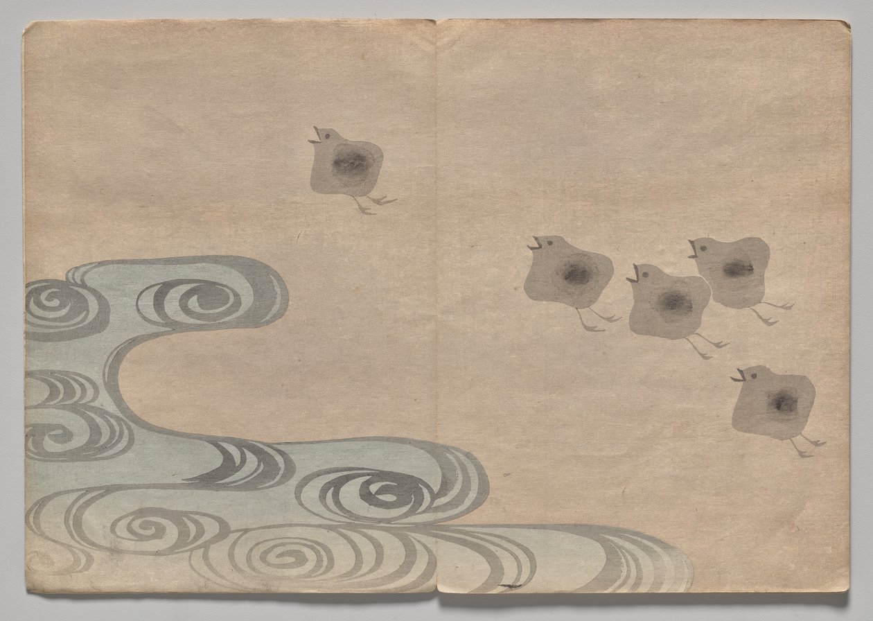 Scéna z The Kōrin Picture Book (svazek 1) od Nakamura Hochu