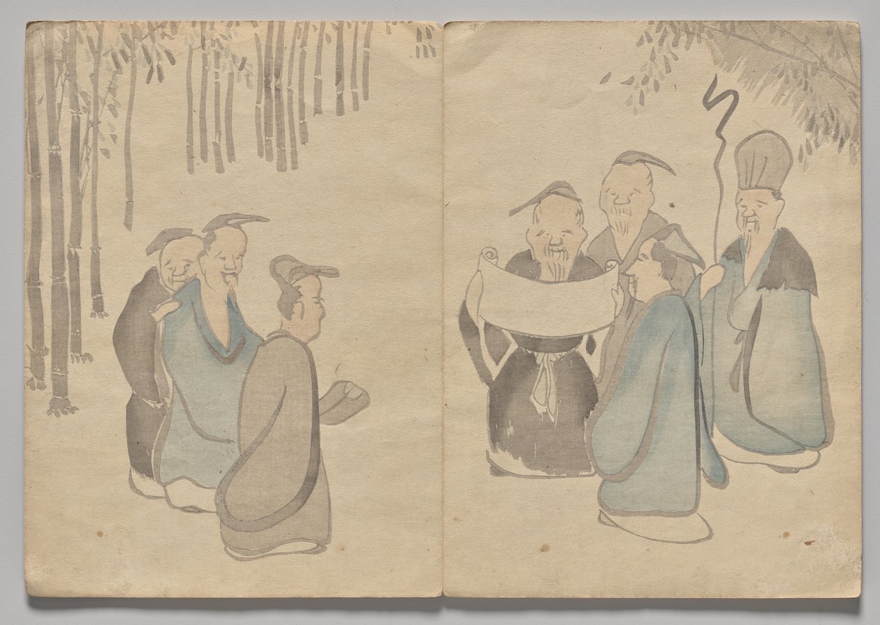 Scéna z Kōrin Picture Book (svazek 2) od Nakamura Hochu