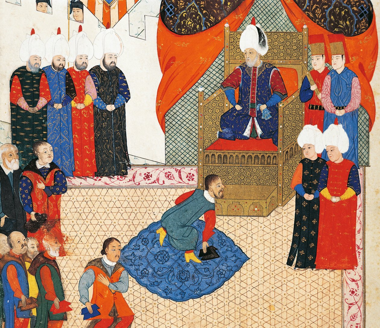 Přijetí maďarského korunního prince Zsigismonda Janose od Suleymana I. dne 29. června od Nakkaş Osman