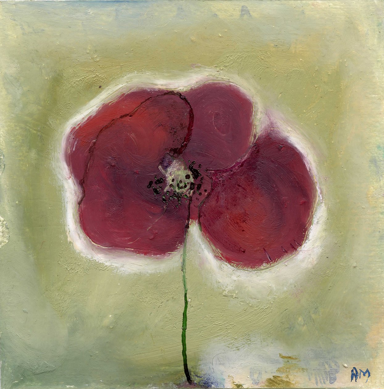 Mák v mém deníku, 2013 (oleje) od Nancy Moniz Charalambous