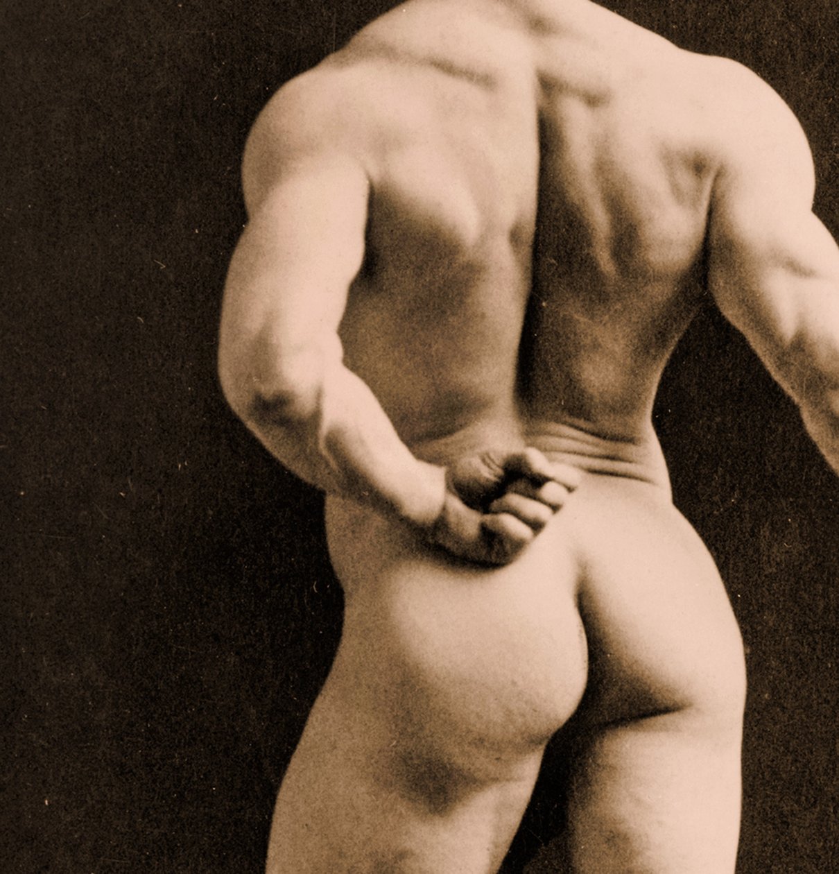 Eugen Sandow, v klasické starověké řecko-římské póze, kolem roku 1893 od Napoleon Sarony