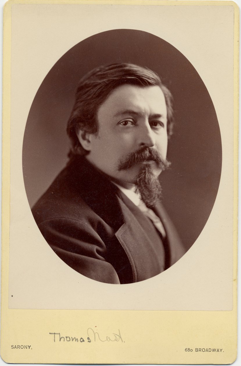 Thomas Nast (1840-1902), americký karikaturista (albumenová fotografie) od Napoleon Sarony