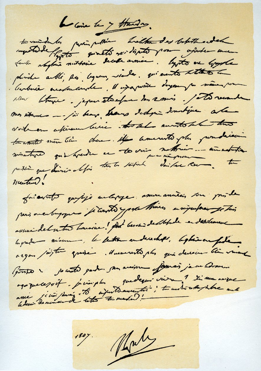 Dopis Napoleona Bonaparta jeho bratru Josephovi, 25. července 1798. od Napoleon Bonaparte I