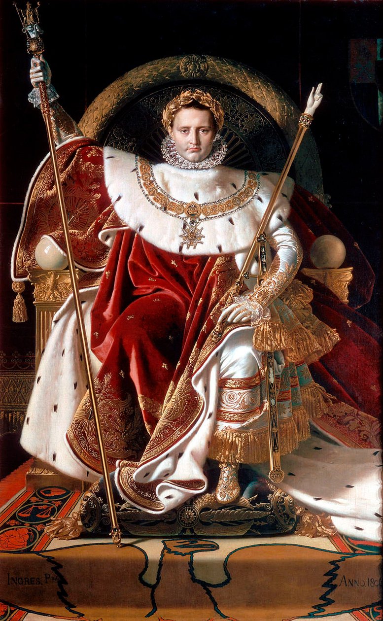 „Napoleon na svém císařském trůně“, 1804 od Napoleon Bonaparte I