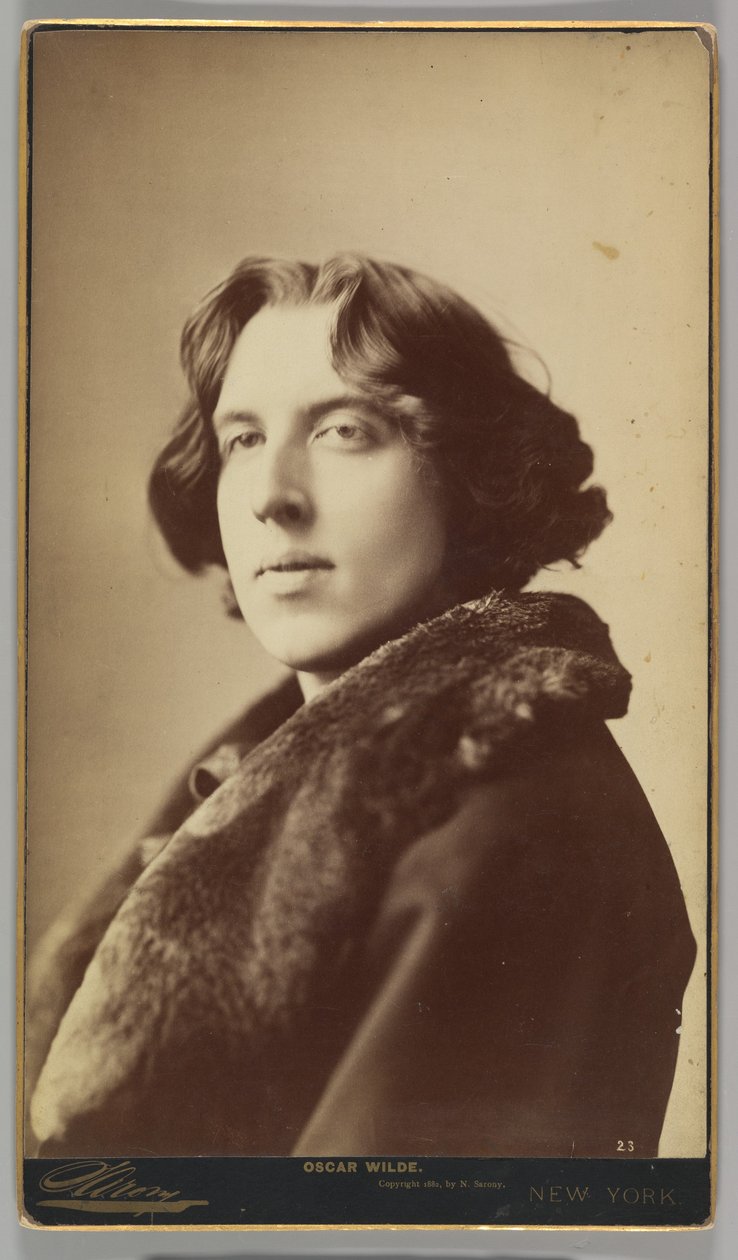 Oscar Wilde, 1882 (albumenový stříbrný tisk) od Napoleon Sarony