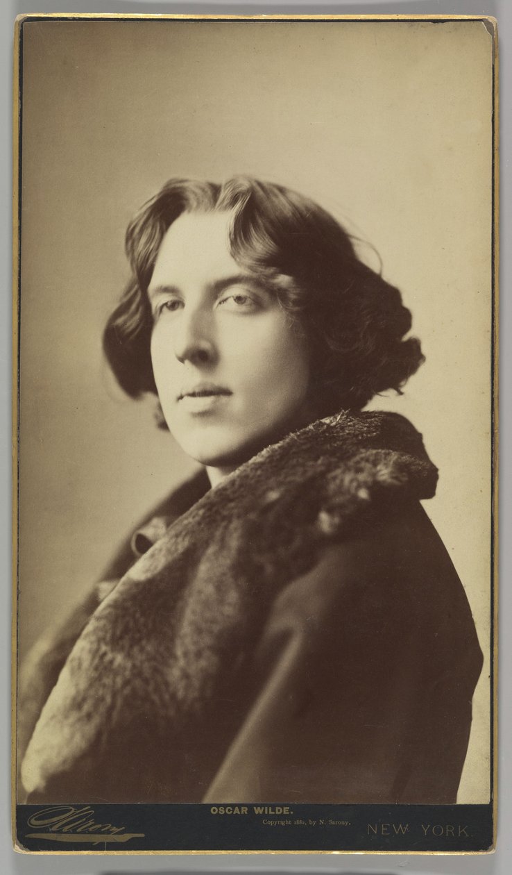 Oscar Wilde, kolem roku 1822 (sépiová fotografie) od Napoleon Sarony