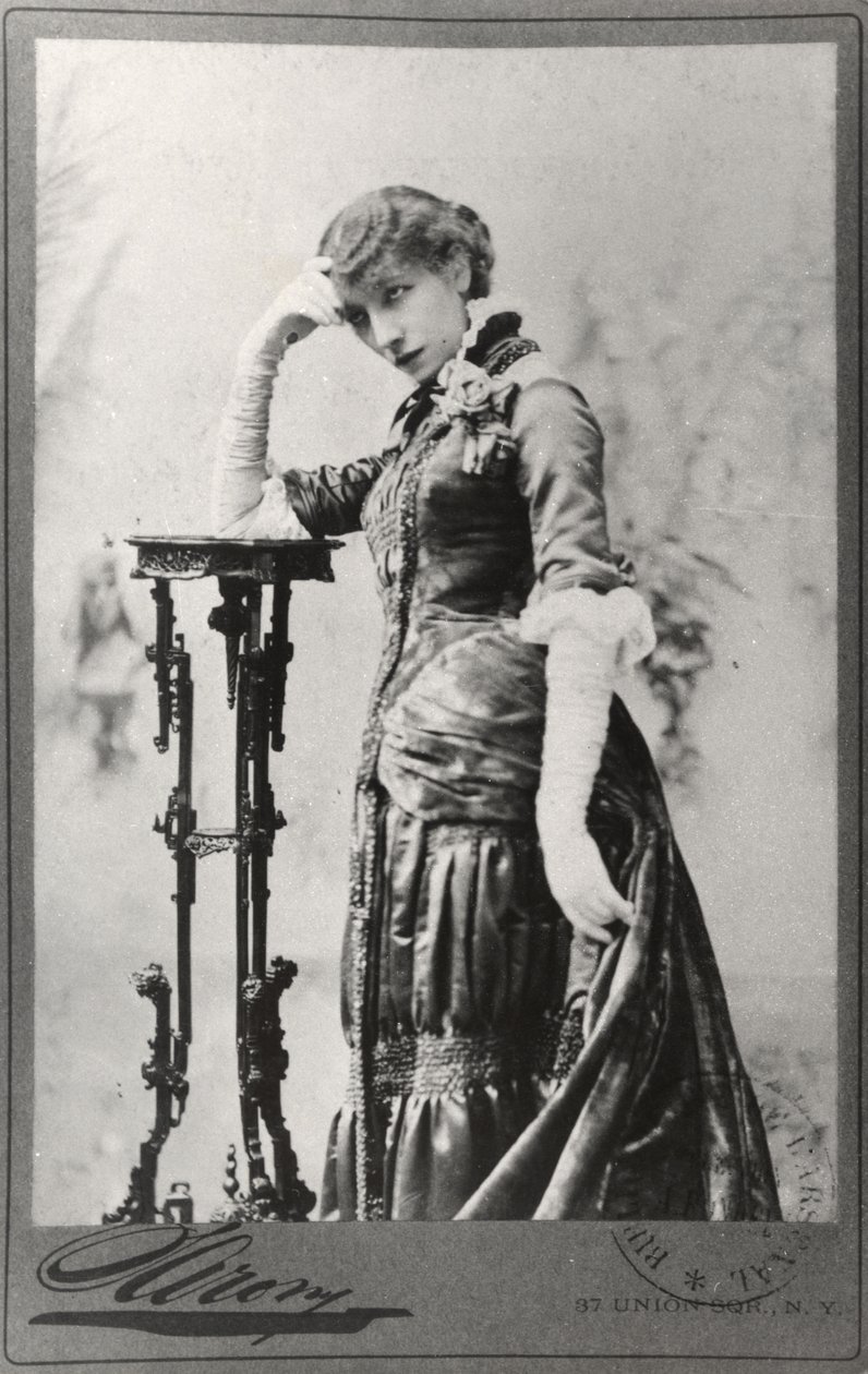 Portrét Sarah Bernhardt (1844-1923) pořízený ve Spojených státech (černobílá fotografie) od Napoleon Sarony