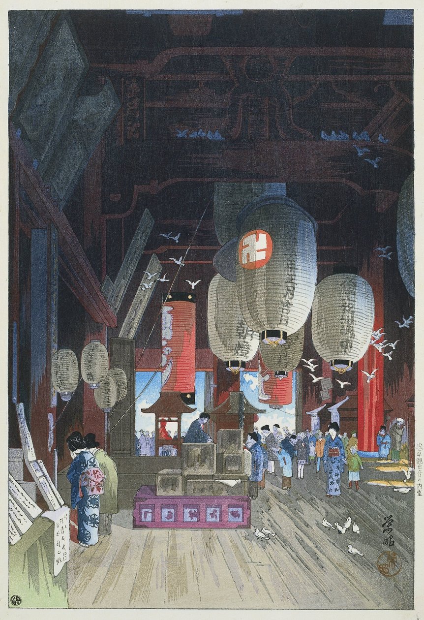 in de kanon tempel v asakusa Asakusa Kanon no Naido od Narazaki Eisho