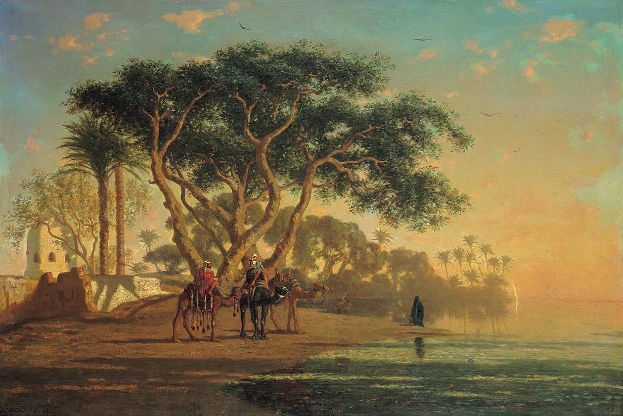 Arabská oáza, 1853 od Narcisse Berchere