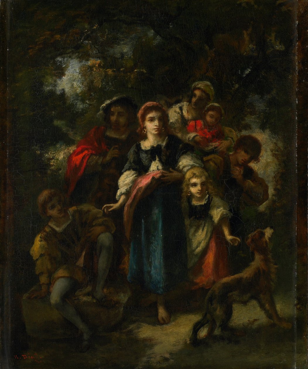 Děti v lese od Narcisse Virgile Diaz de la Peña