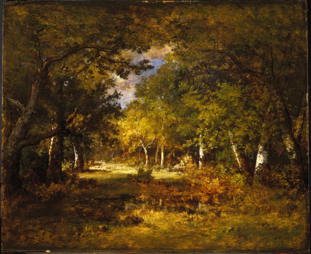 Lesní scéna, cca 1844-60 od Narcisse Virgile Diaz de la Peña