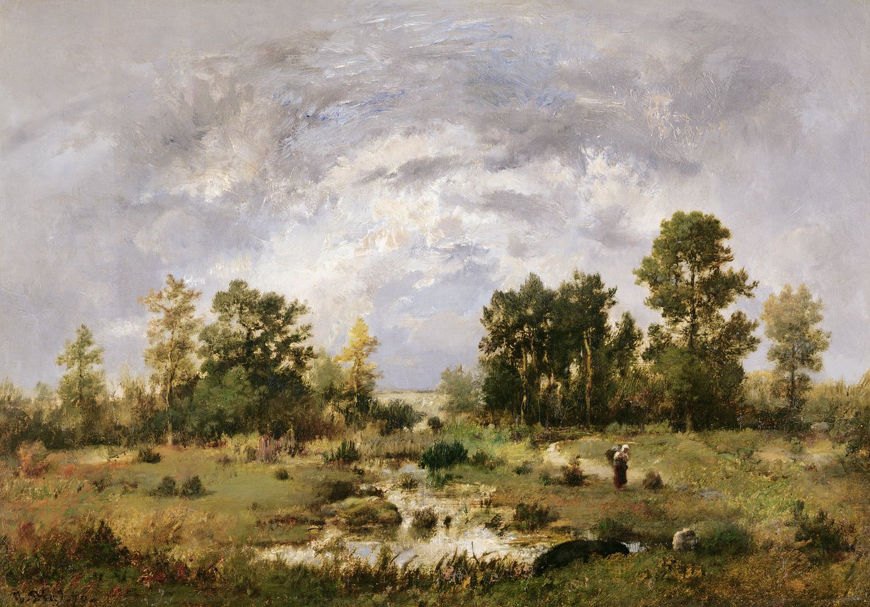 Zalesněná krajina, 1870 od Narcisse Virgile Diaz de la Peña