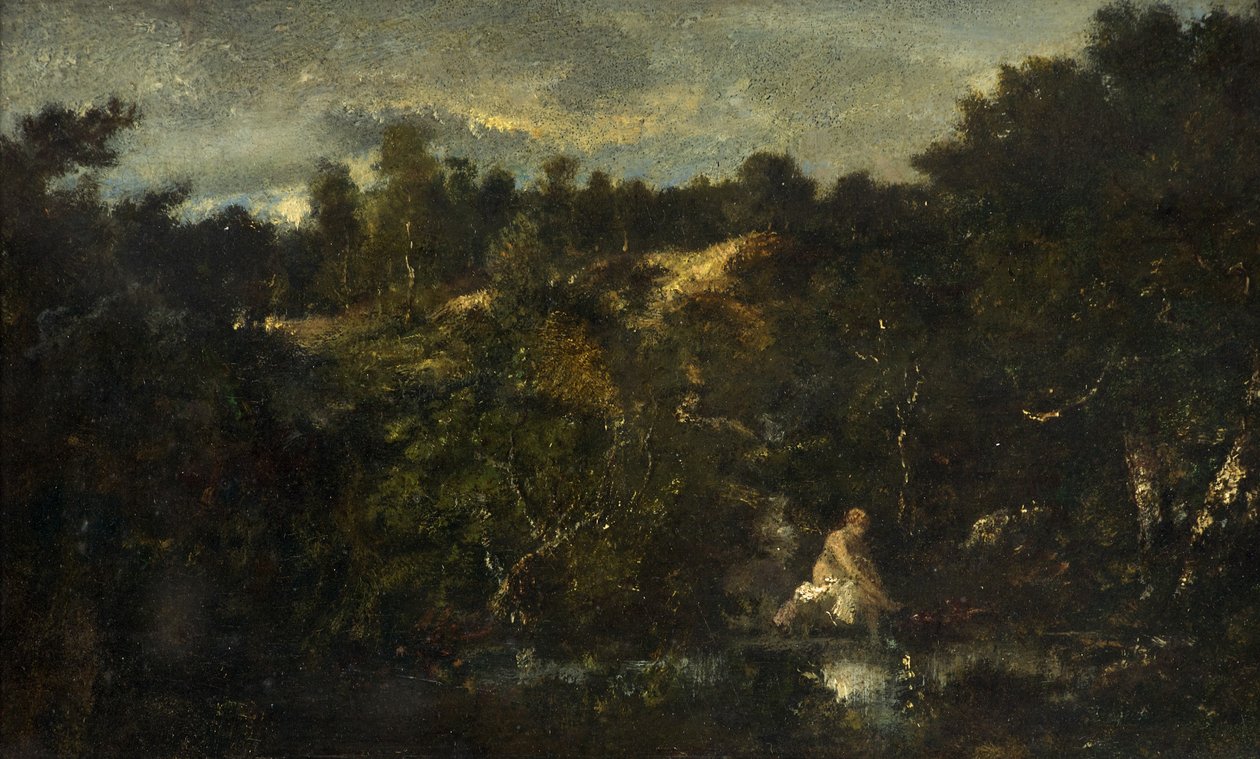 Koupající se, asi 1840-60 od Narcisse Virgile Diaz de la Peña