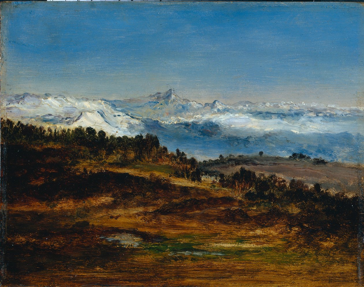 Pyreneje, vrchol Midi de Bigorre od Narcisse Diaz de la Pena