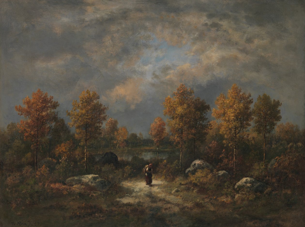 Podzim: The Woodland Pond, 1867. od Narcisse Virgile Diaz de la Peña