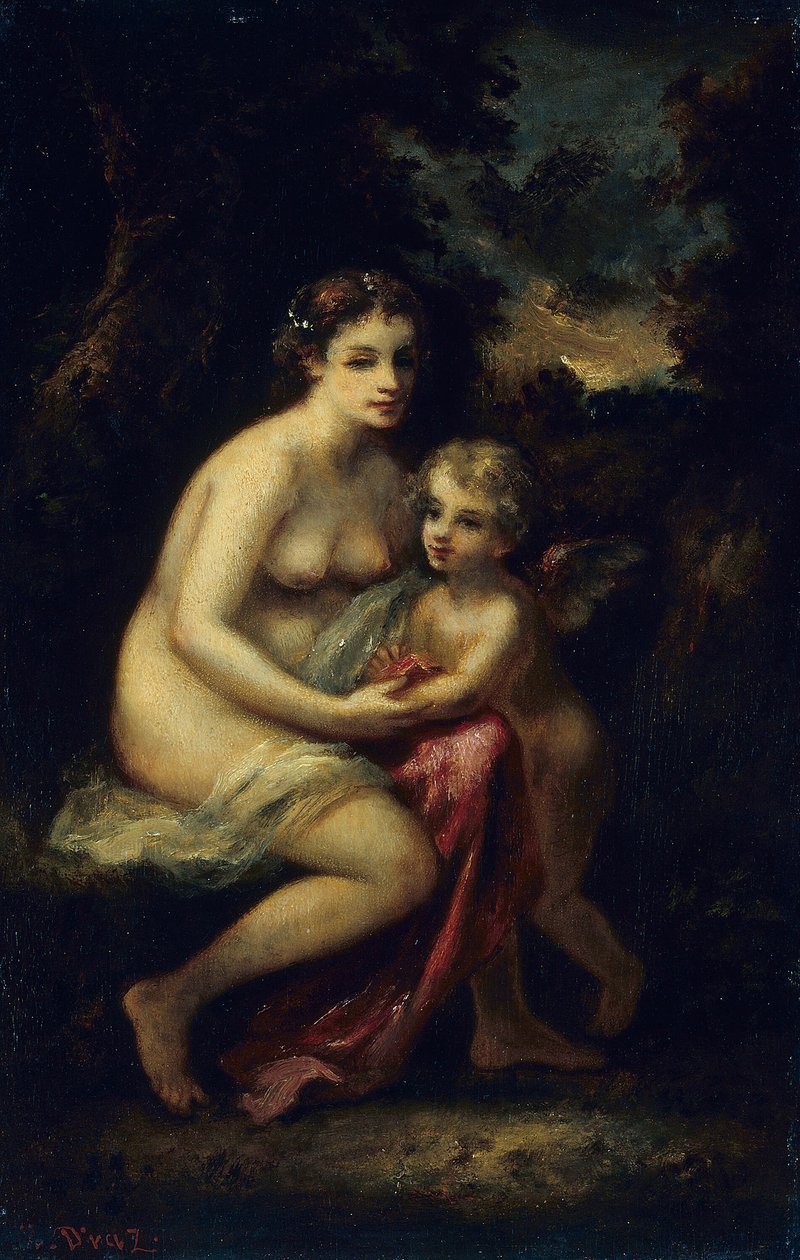 Vzdělání Cupida od Narcisse Virgile Diaz de la Peña