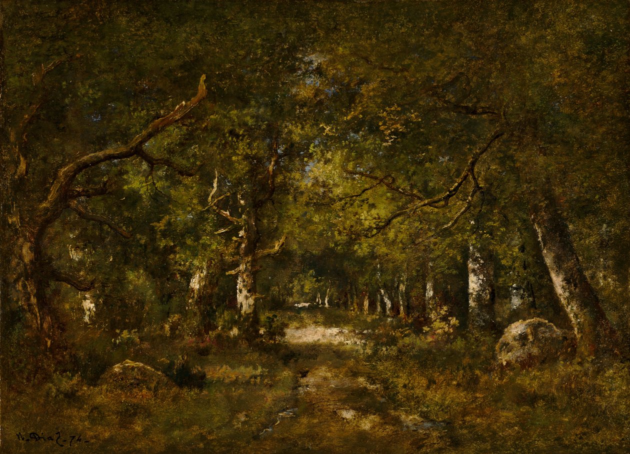 Lesní scéna, 1874. od Narcisse Virgile Diaz de la Peña