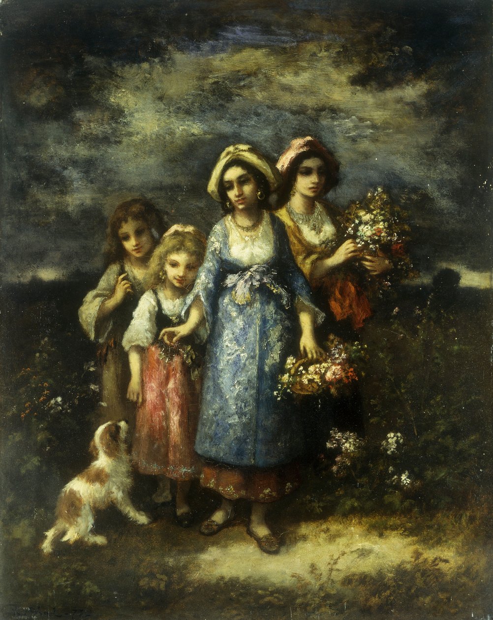 Sběrači květin, 1873 od Narcisse Virgile Diaz de la Peña