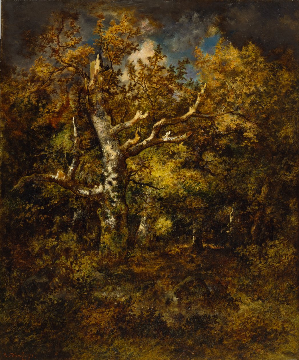 Les Fontainebleau, podzim od Narcisse Virgile Diaz de la Peña