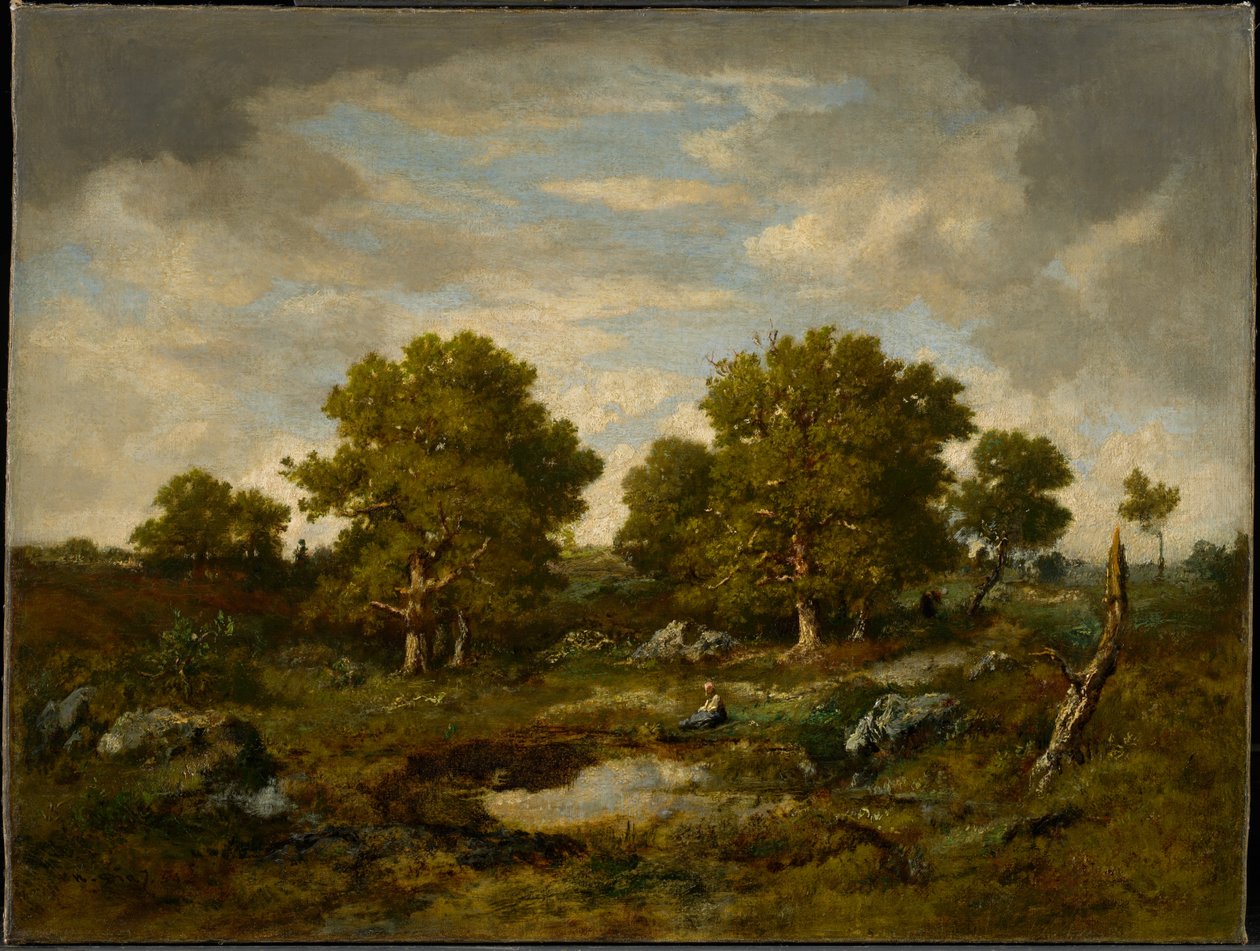 Dva velké duby od Narcisse Virgile Diaz de la Peña