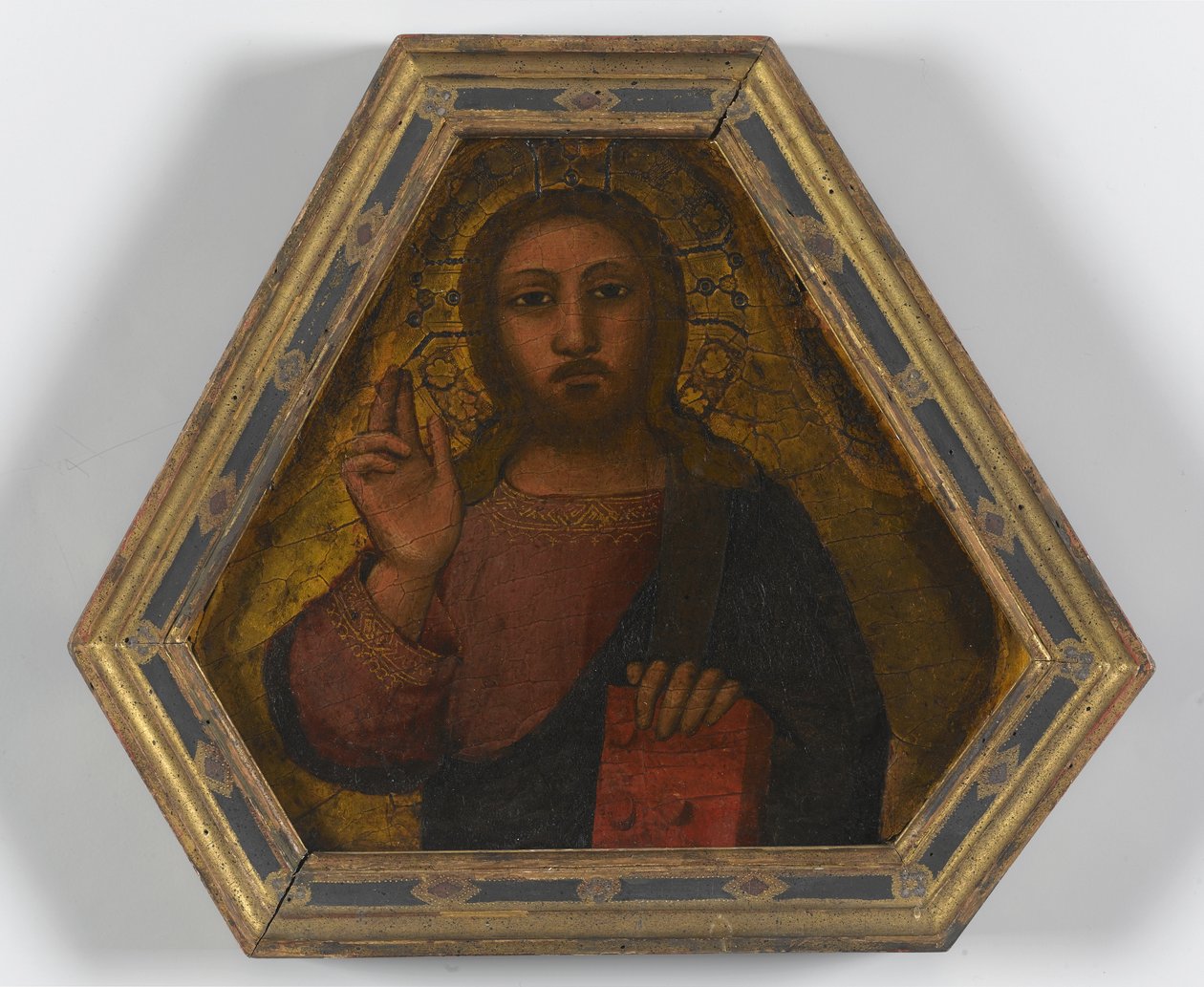 Christ Blessing (tempera a zdobené zlato na panelu) od Nardo di Cione