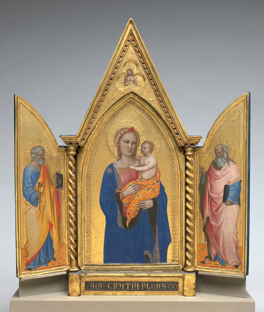 Madona s dítětem se svatým Petrem a svatým Janem Evangelistou, kolem 1360 (tempera na panelu) od Nardo di Cione