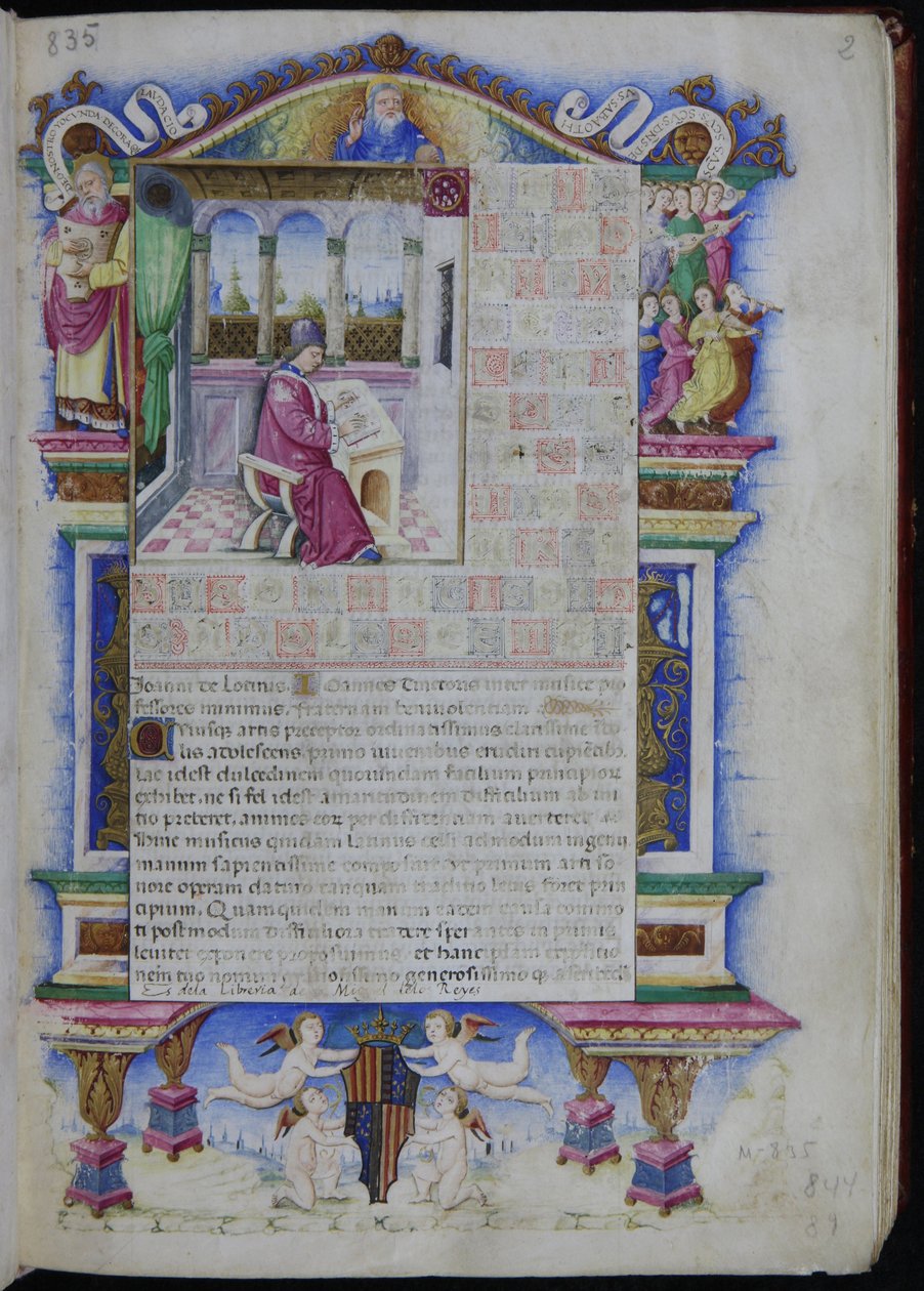 Portrét Johannese Tinctorise Z Opus musices Joannis Tinctoris, 1483 od Nardo Rapicano