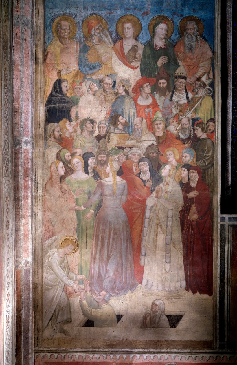 Vzkříšení vyvolených (z Dantovy Božské komedie) – Fresco, kolem roku 1360 od Nardo di Cione Orcagna