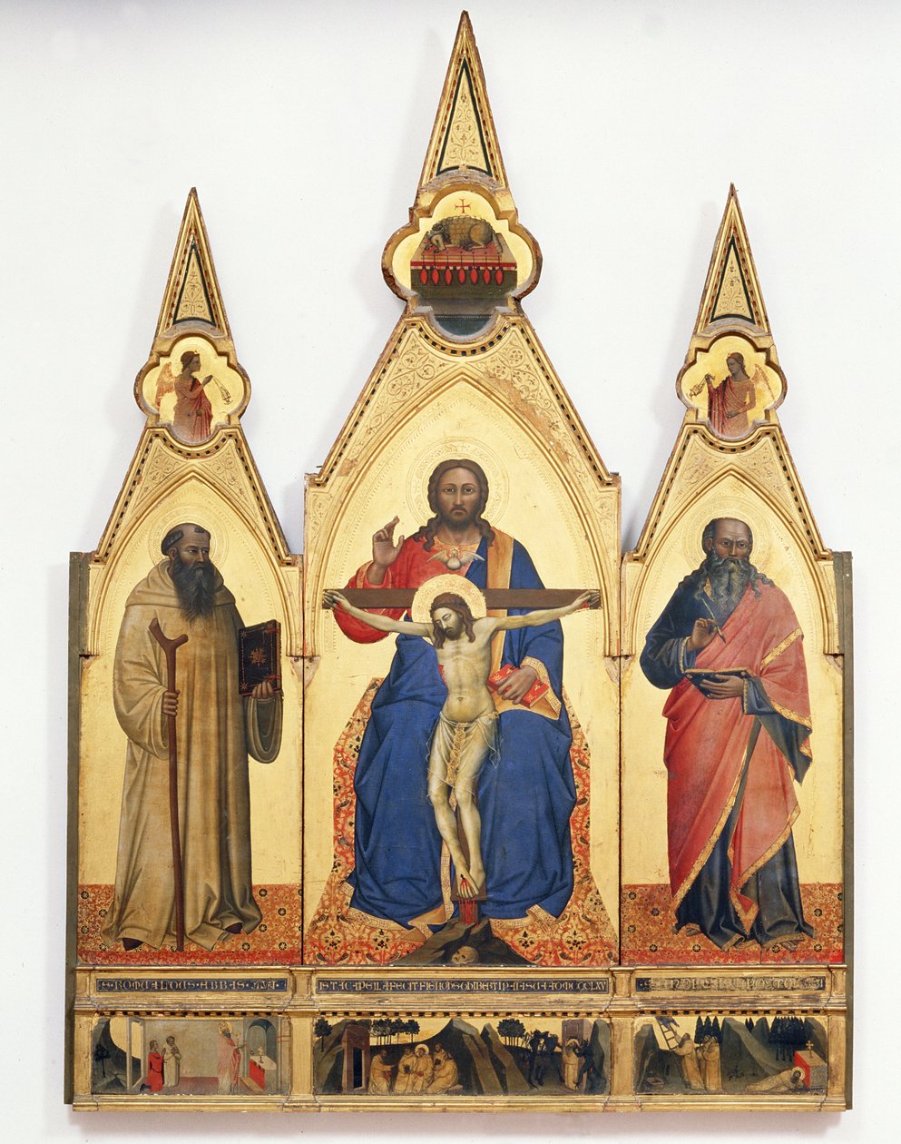 Nejsvětější Trojice se sv. Romualdem a sv. Ondřejem, 1365 (tempera na desce) od Nardo di Cione Orcagna