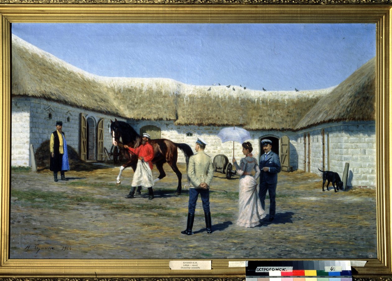 Chovatel koní. Obraz Narkise Nikolajeviče Bunina (1856-1912). Olej na plátně, 80 x 125 cm od Narkis Nikolaevich Bunin