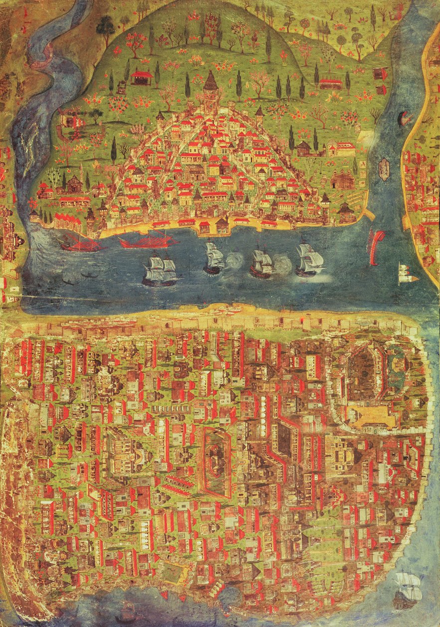 IUK T.5964 Pohled na Istanbul od Nasuh Al Silahi