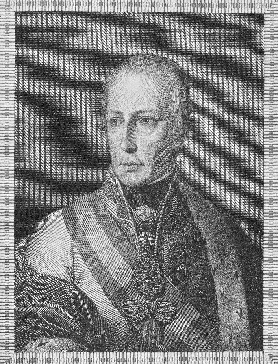 František II., císař Svaté říše římské, vyryl Giuseppe Longhi od Natale Schiavoni