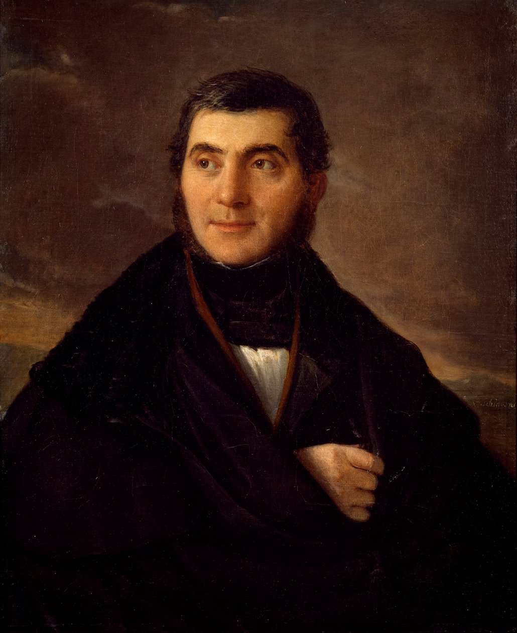 Portrét Sante Giacomelli, Natale Schiavoni (1777-1858), olej na plátně, 76x61 cm, cca 1830 od Natale Schiavoni