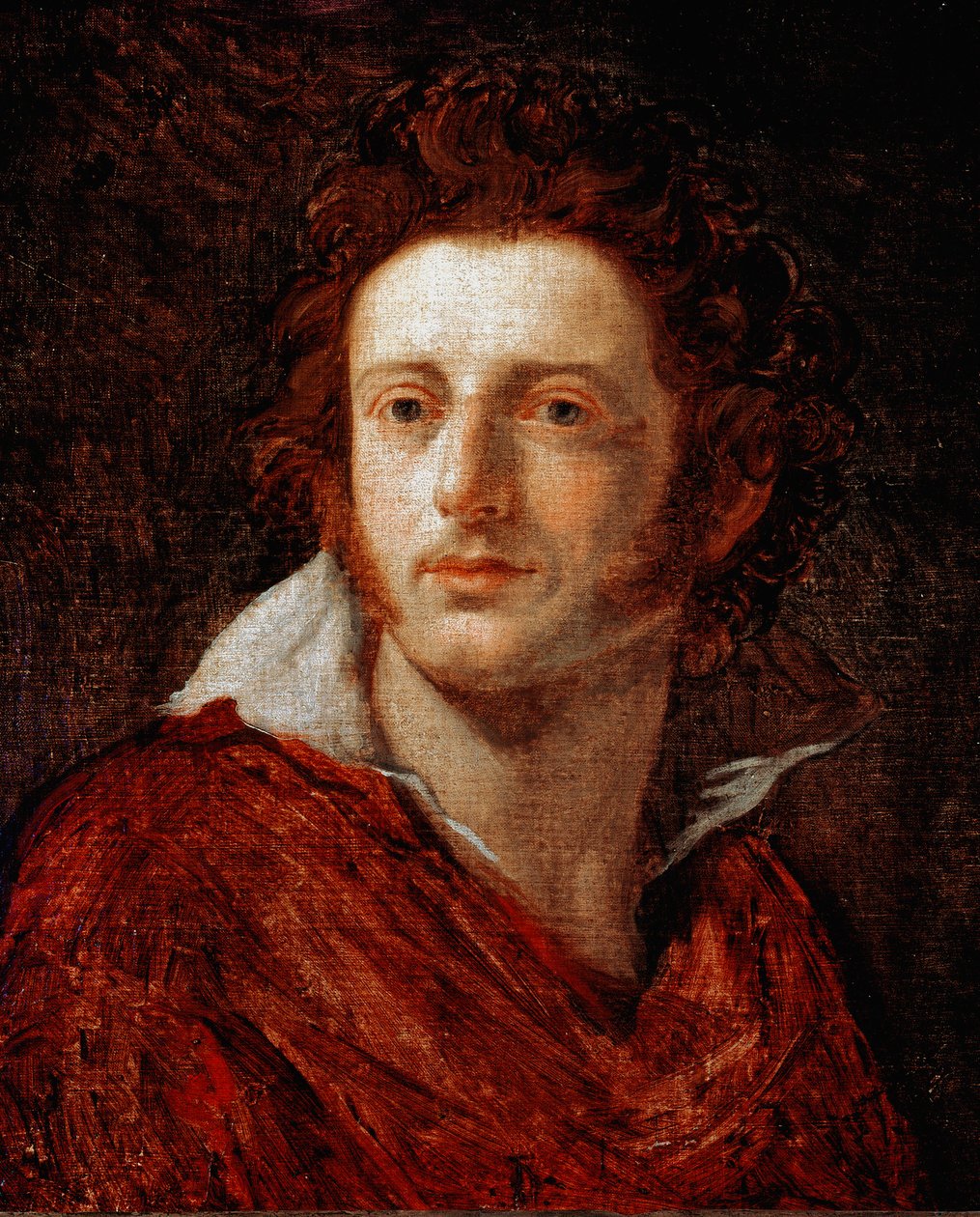 Portrét italského básníka a dramatika Ugo Foscolo (1778-1827) Obraz Natale Schiavoni (1777-1858) Florencie 19. století, Galerie moderního umění od Natale Schiavoni