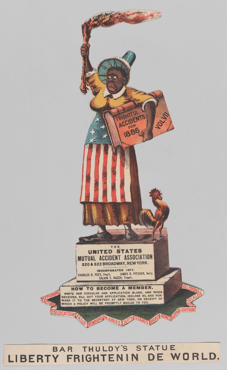 Socha Bar Thuldy: Liberty Frightenin de World, 1886., 1886. Tvůrci: Nathaniel Currier, James Merritt Ives, Currier a Ives. od Currier and Ives