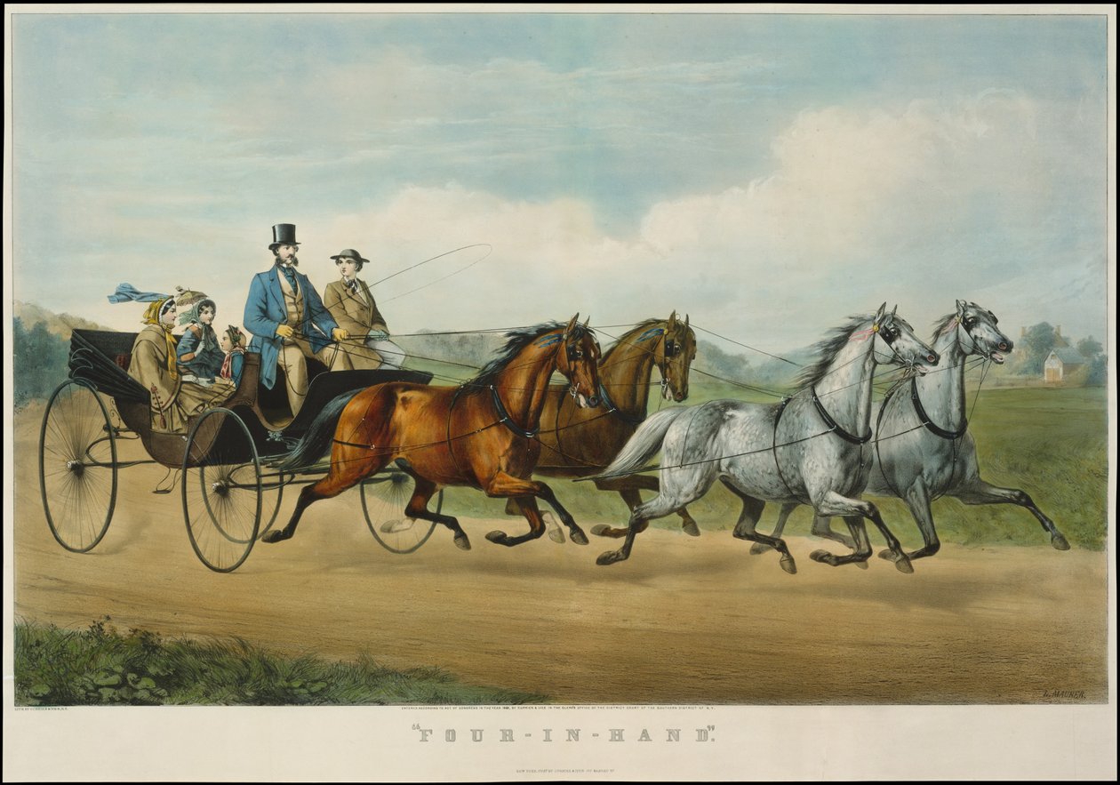 Čtyři v ruce, 1861., 1861. Tvůrci: Nathaniel Currier, James Merritt Ives, Currier a Ives. od Currier and Ives