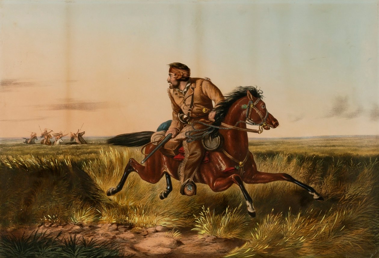 Lovec z prérie - jeden vyřazen od Nathaniel Currier