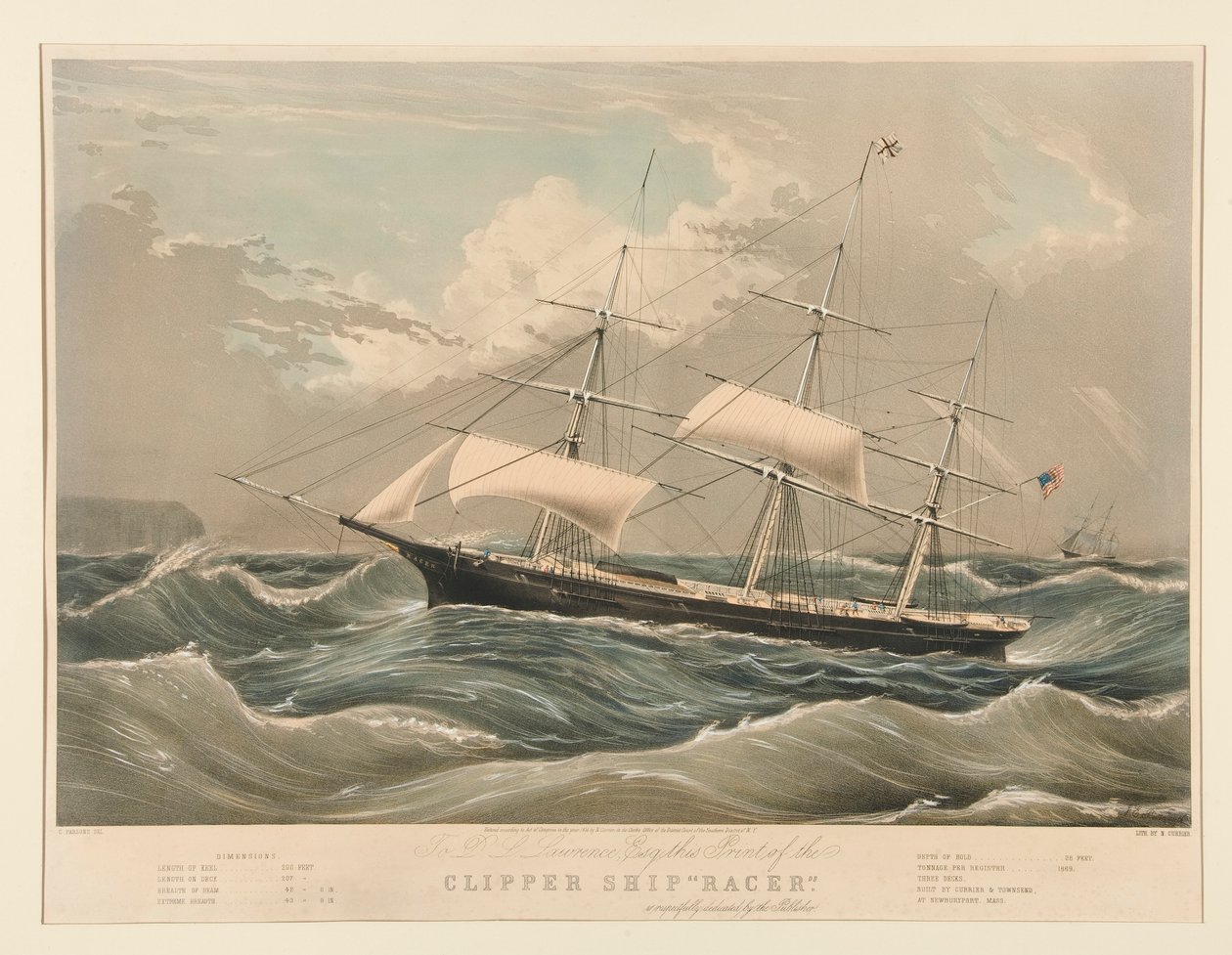 Clipper Loď od Nathaniel Currier