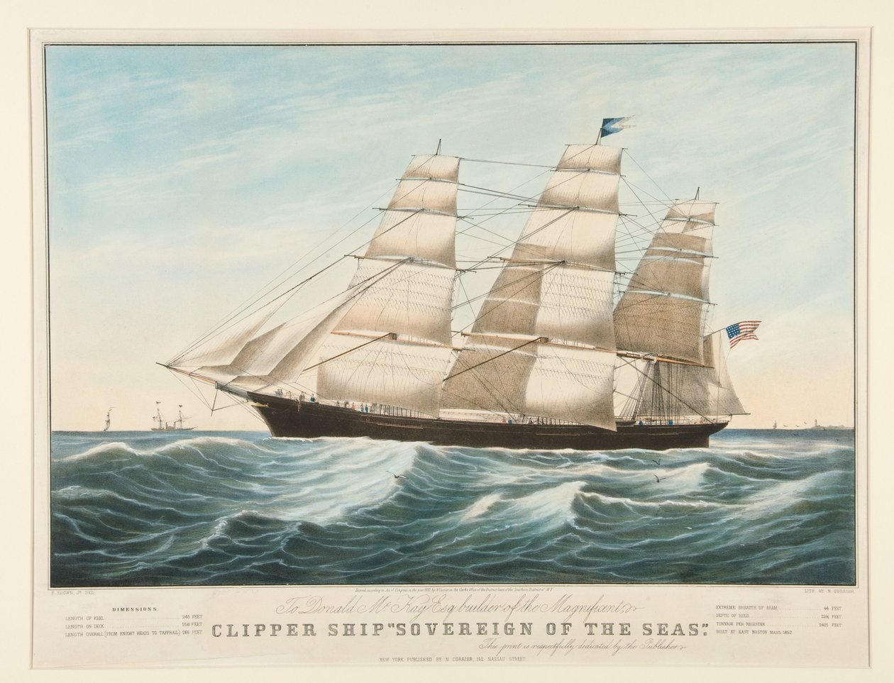 Klipper „Sovereign of the Seas“ od Nathaniel Currier