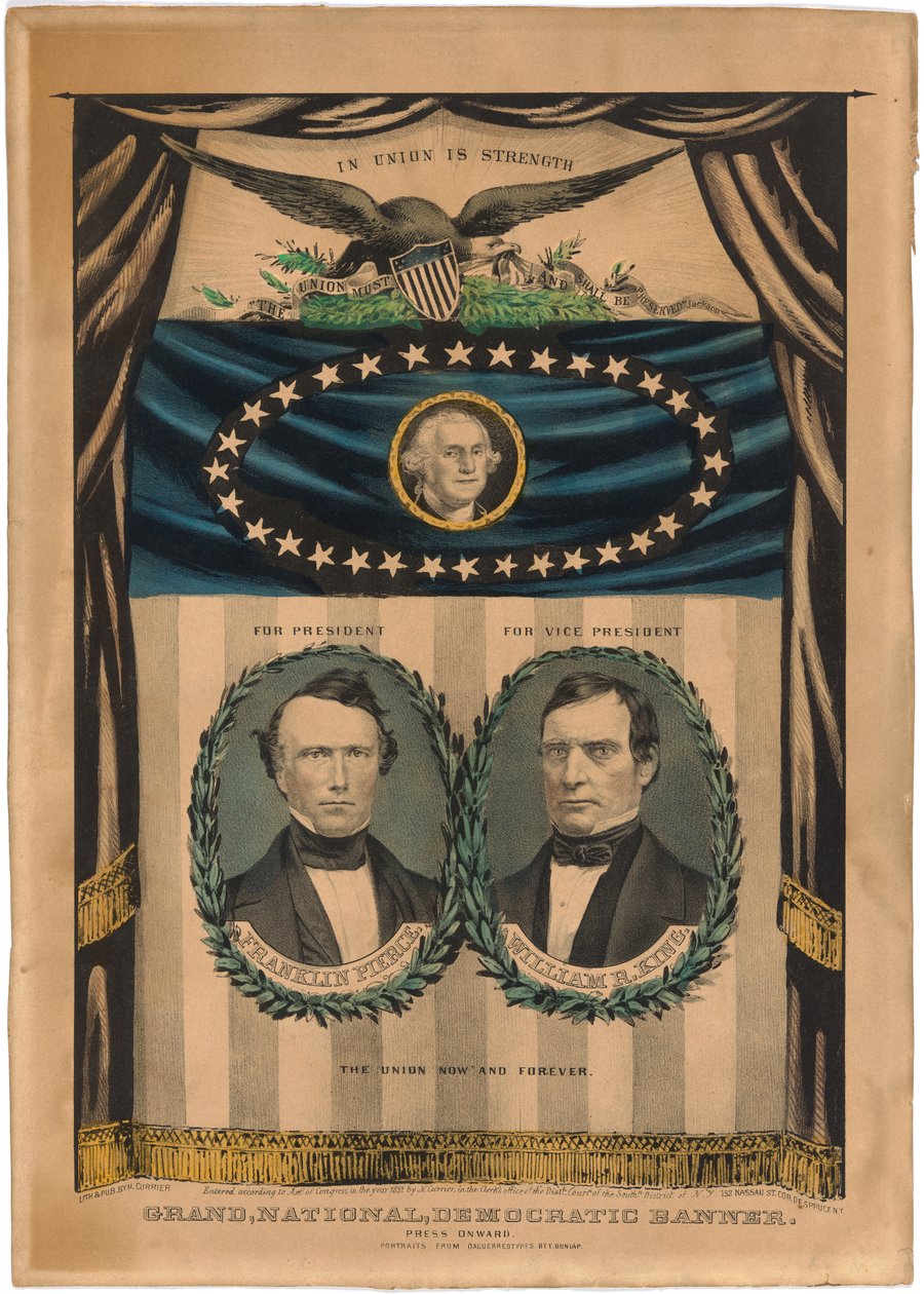 Franklin Pierce a William R. King od Nathaniel Currier