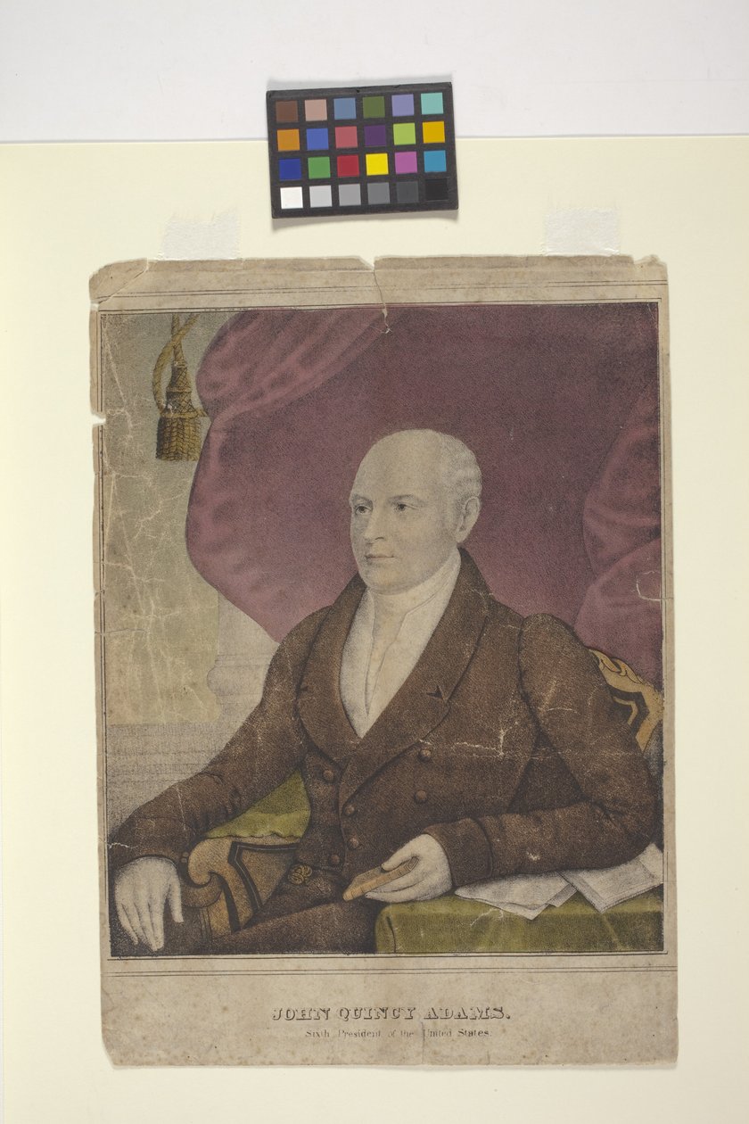 John Quincy Adams (ručně kolorovaná litografie) od Nathaniel Currier