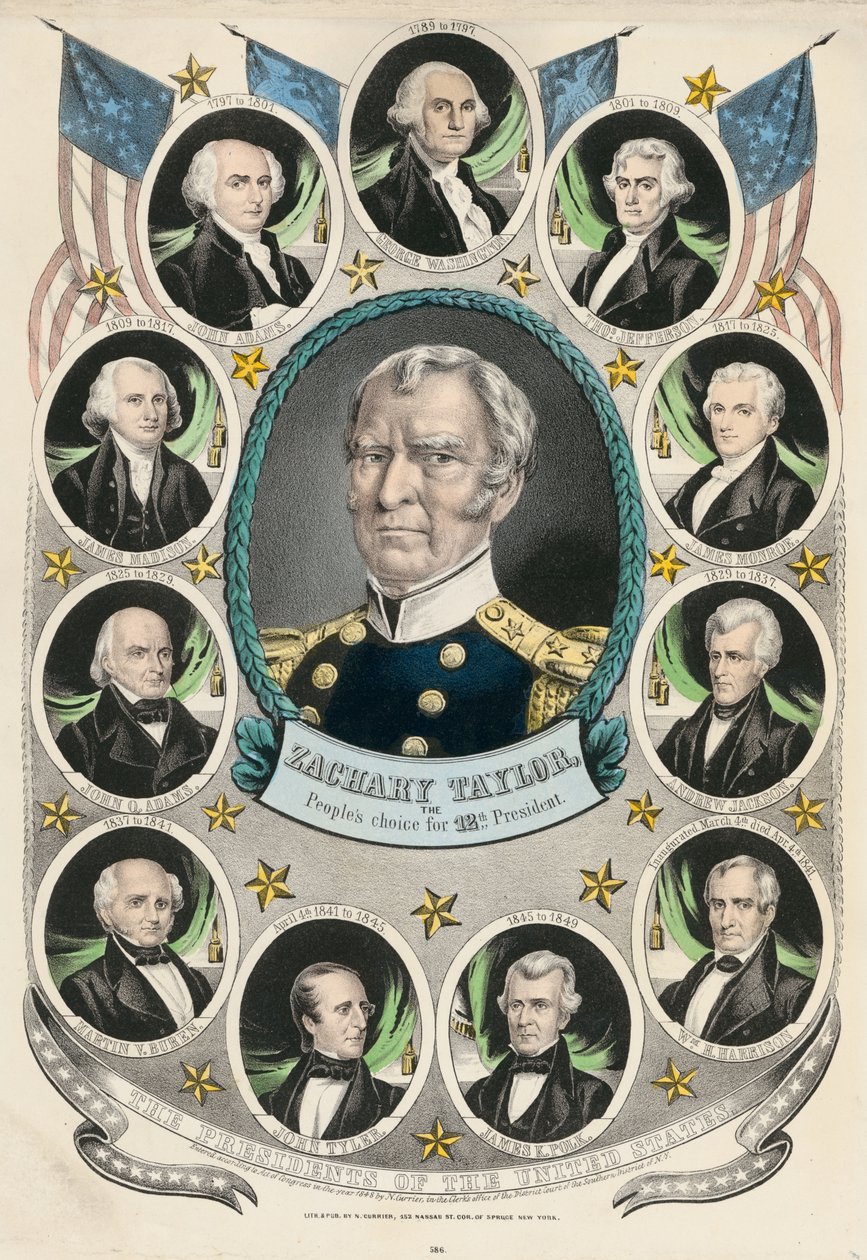 Volba lidu, dvanáctý prezident od Nathaniel Currier
