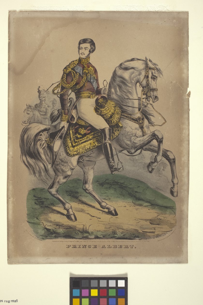 Prince Albert (ručně kolorovaná litografie) od Nathaniel Currier