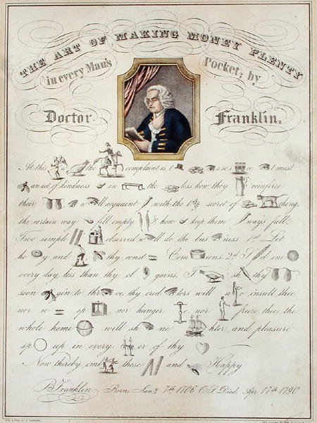 The Art of Making Money Plenty, cca 1870 (barevné lito) (viz také 32914) od Nathaniel Currier