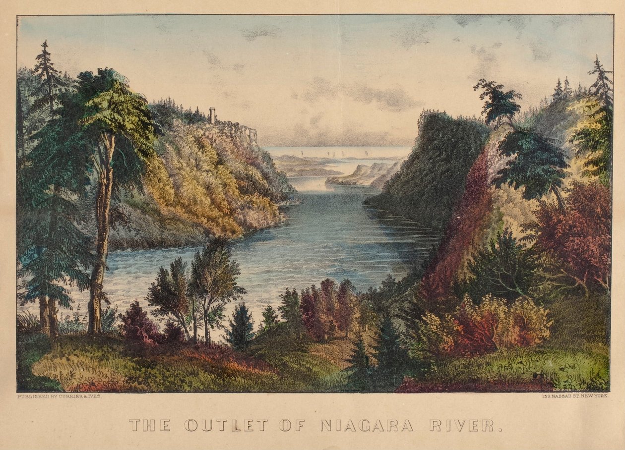 Ústí řeky Niagara od Nathaniel Currier