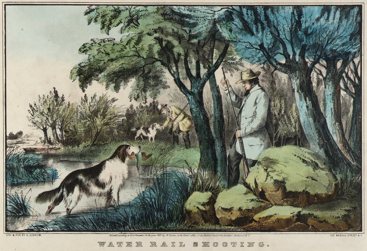 Střelba na vodní železnici od Nathaniel Currier