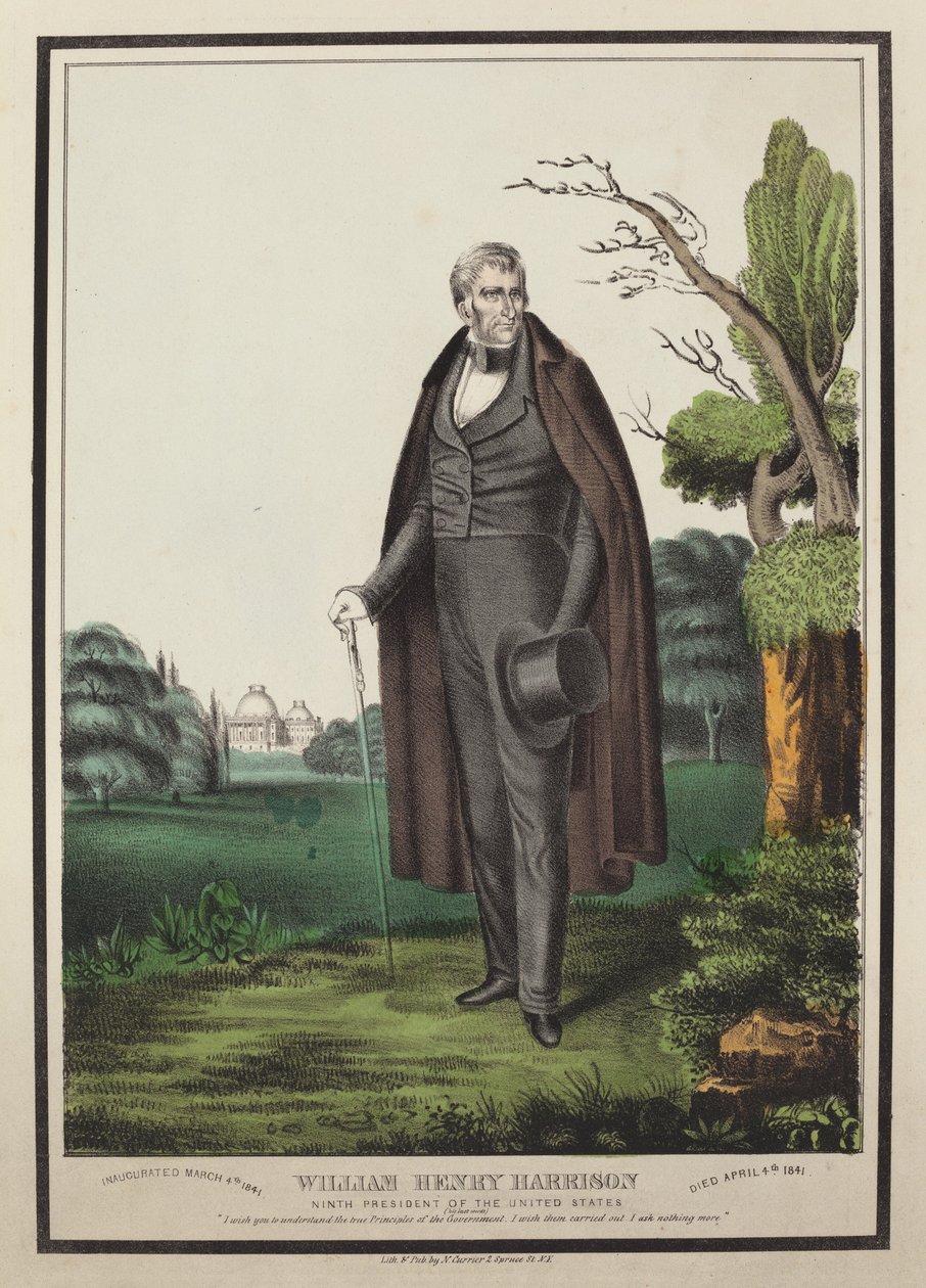 William Henry Harrison: Devátý prezident Spojených států od Nathaniel Currier